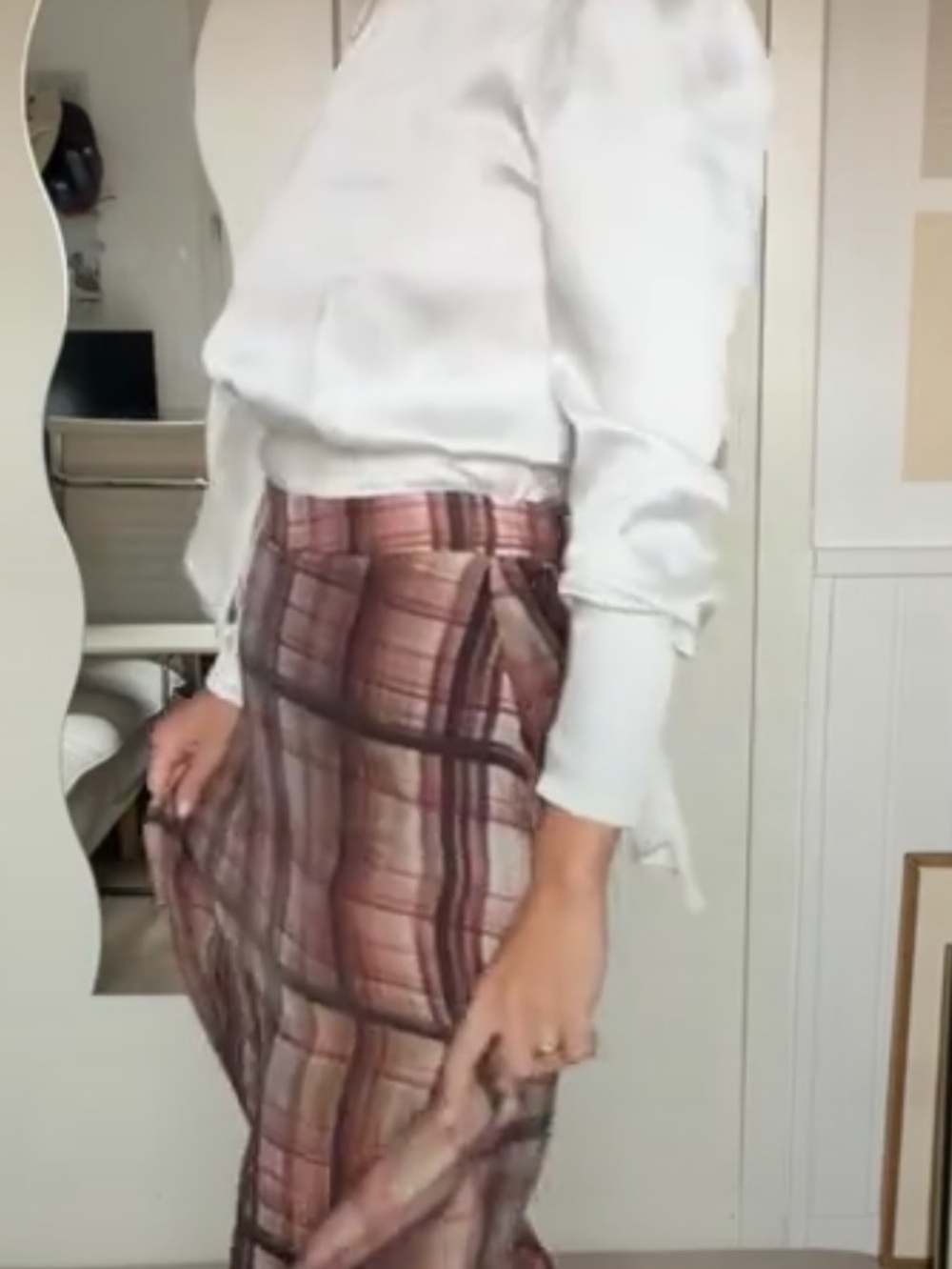 Zara Plaid Maxi Skirt. NWT Size Small - Picture 3 of 15